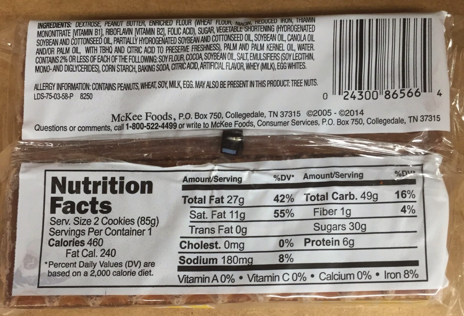 calories in little debbie snacks